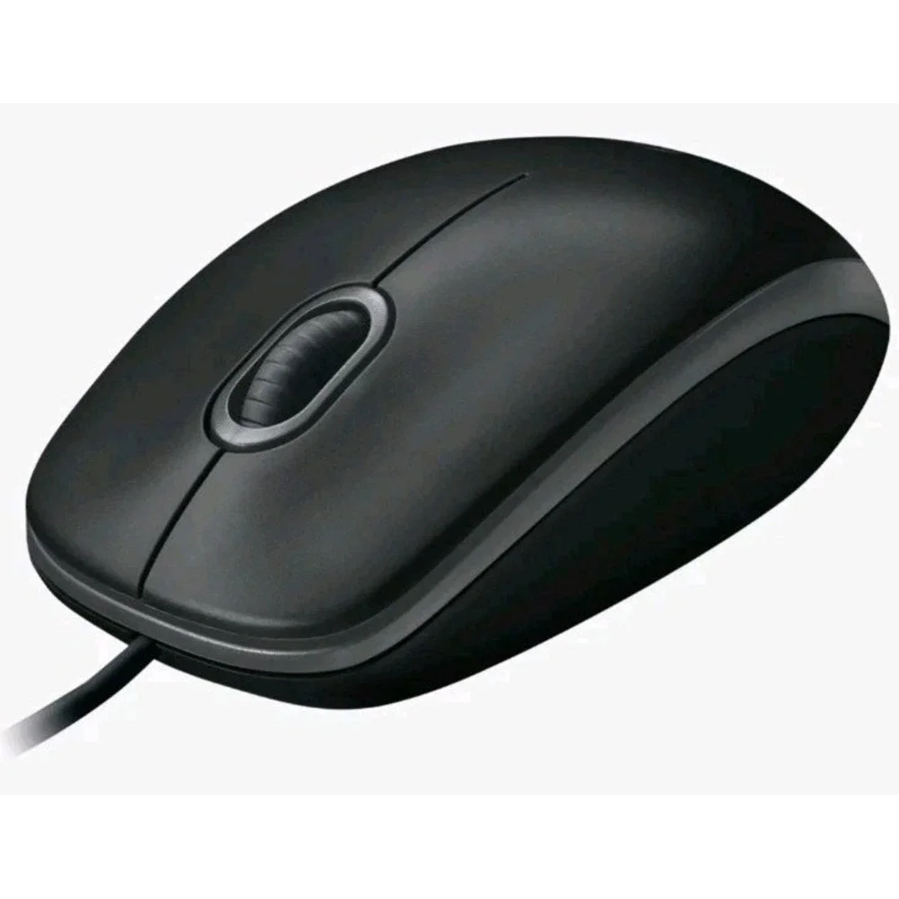LOT of 10-2025 NEW Logitech B100 Ambidextrous 1000 DPI USB Wired 4-Way Mouse